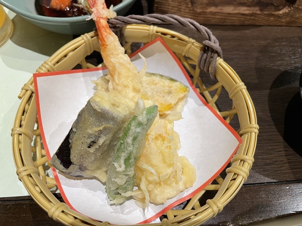 夕食の天ぷら